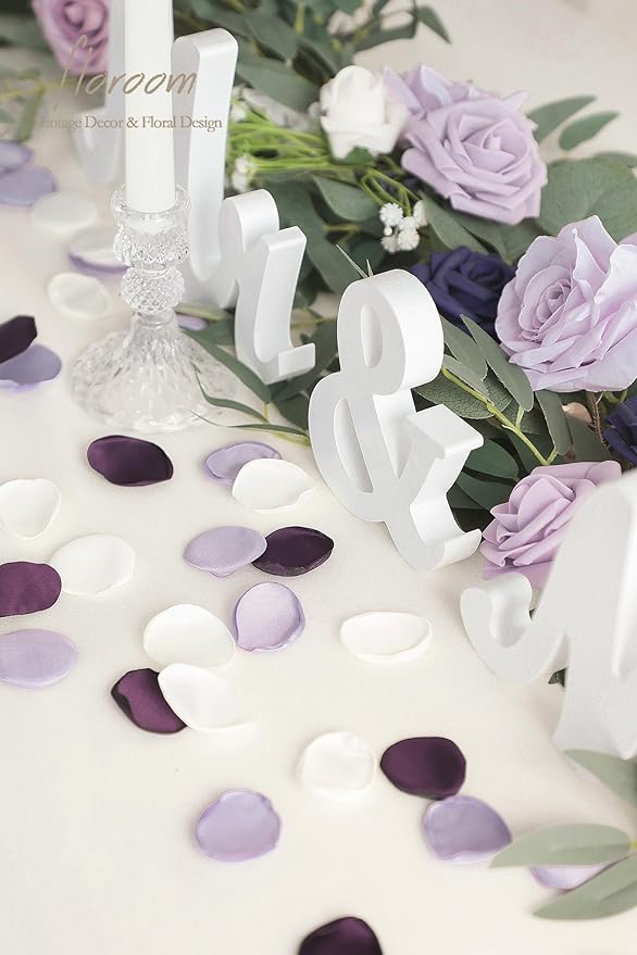 Floroom 300pcs Rose Petals Lilac Plum Faux Silk Flower Petals - Image 4