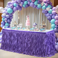 Partisky Mermaid Purple Tulle Curly Willow Table Skirt by Partisky