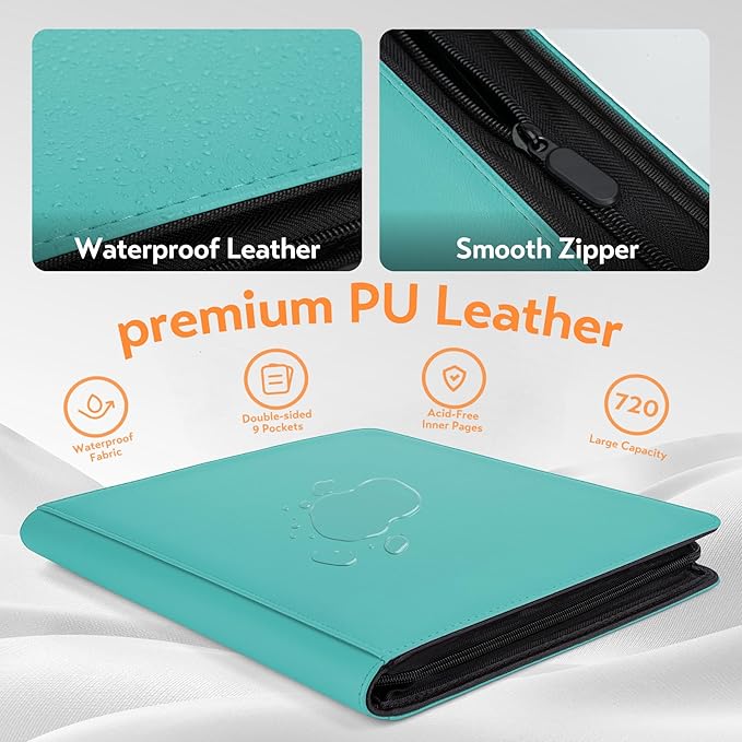 SMYV 12 Pocket Trading Card Binder, Premium PU Cover Card Binder - Image 4