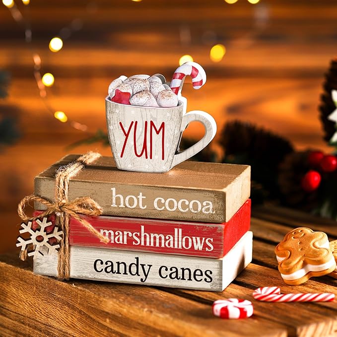 4 Pcs Christmas Table Decorations Winter Snowflake Tiered Tray Decorations - Image 3