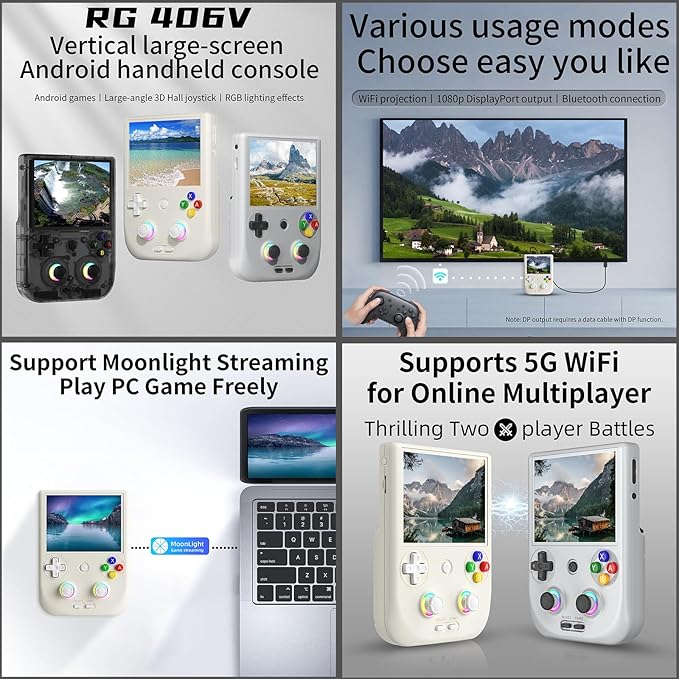 RG406V Handheld Game Console Preloaded Games RG 406V 4-inch IPS Multi-touch - Image 5