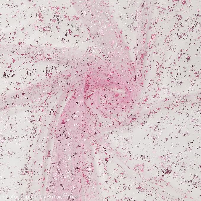 Artoid Mode Pink Gold Gauze Table Runner 120 Inch 10FT, Glitter Metallic Foil - Image 4