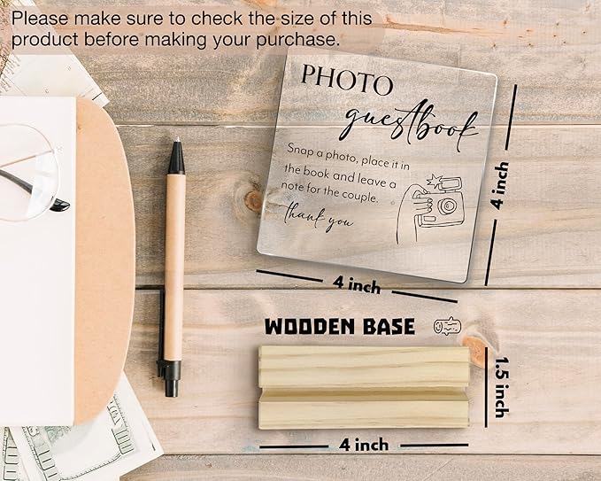 Photo Guest Book Sign, Wedding Decor, Acrylic Wedding Signs, Guest Book Signs - Image 3