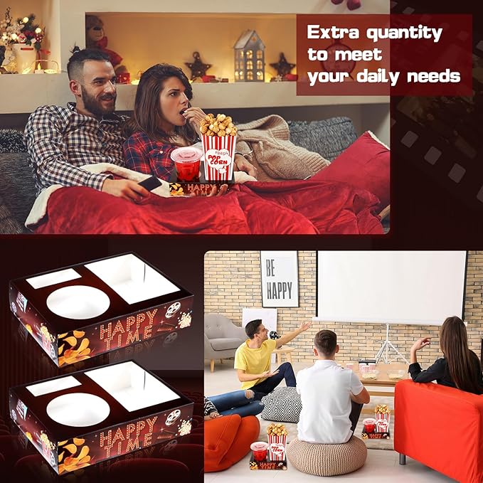 Faccito 36 Pcs Movie Night Snack Trays Movie Theater Snack Boxes Night Supply - Image 3