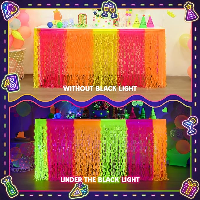 Mega-L Glow in The Dark Party Supplies, 2 Pack Neon Party Decorations - Image 2