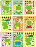 Aowplc 32 Sheets Frog Make-a-Face Stickers by Aowplc