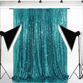 Eternal Beauty Teal Sequin Backdrop, 5x7 Ft Glitter Background Curtains by EternalBeauty