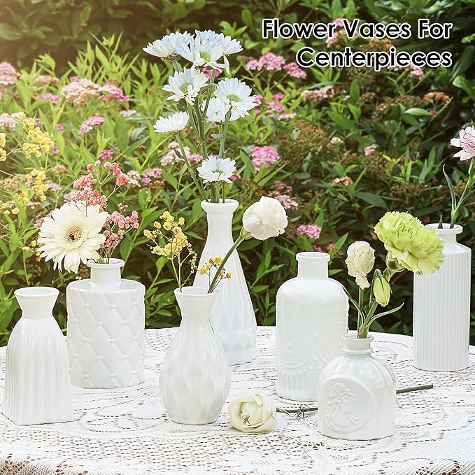 Vintage Small Glass Vases Set of 10, Mini Bud Vases - Image 2