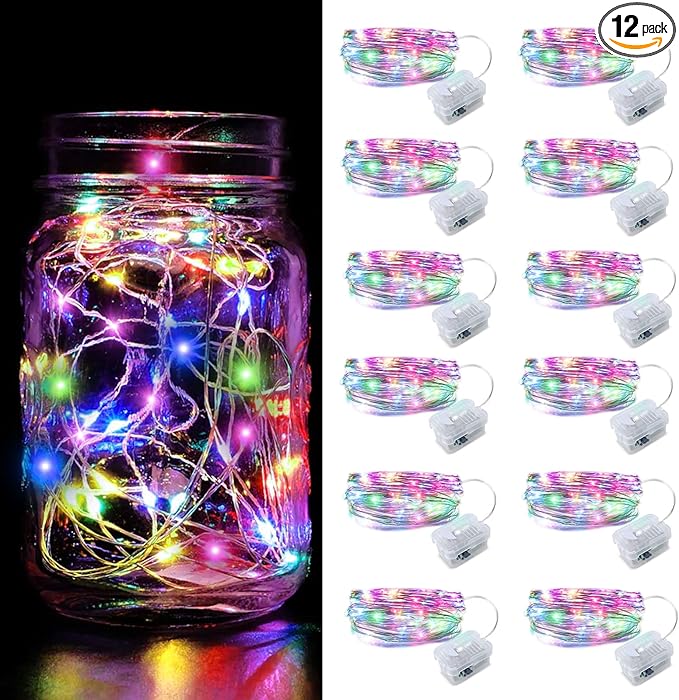 Aogist 12 Pack Fairy Lights 3 Modes 7ft 20 LED Waterproof, Battery Operated by Aogist