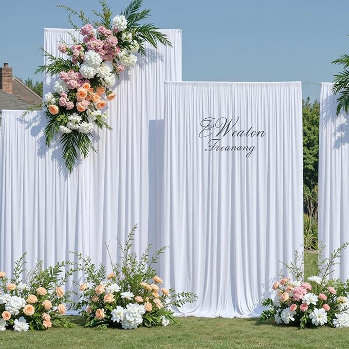 20ftx10ft White Backdrop Curtains - Image 7