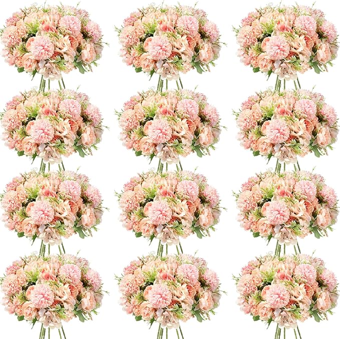 Tigeen Artificial Flowers Artificial Peonies Silk Flowers Faux Peony Fake Peony by Tigeen
