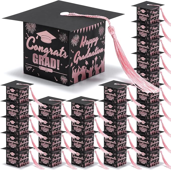 COTOPHER 36 Pack Mini Graduation Cap Gift Boxes by COTOPHER