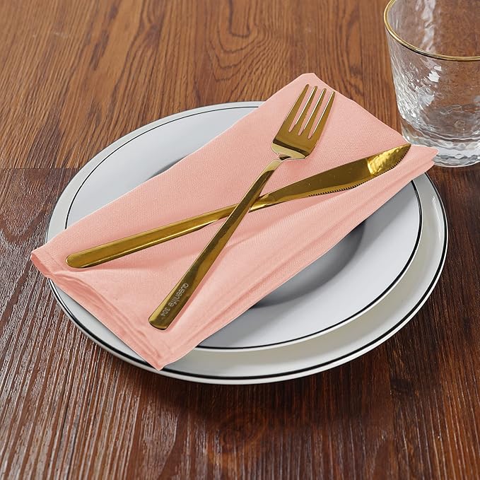 Cloth Napkins 17x17 inch Washable Polyester Dinner Napkins Soft Table Napkins - Image 4