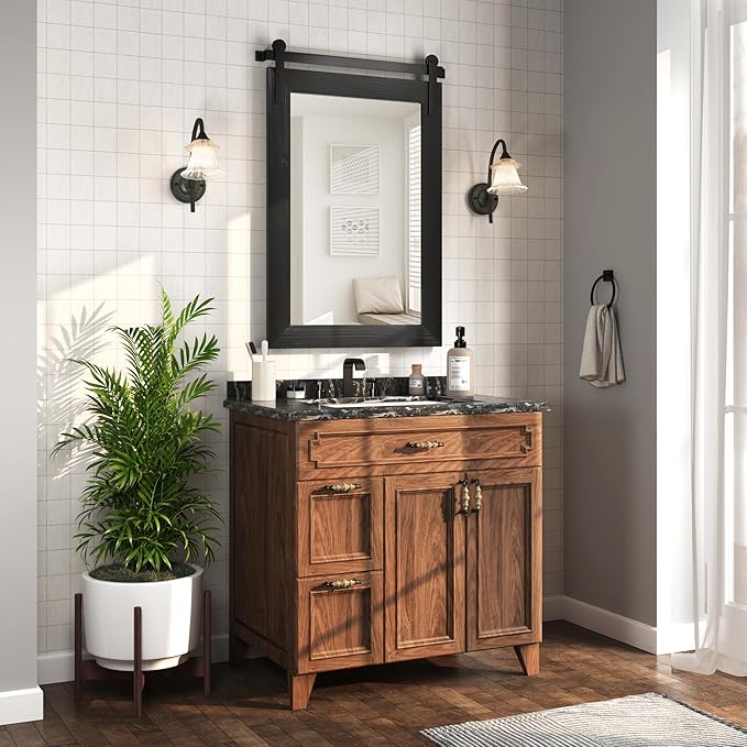 COGOOD Farmhouse Barn Door Mirror - Image 2