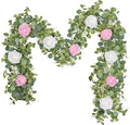 Waipfaru 2Pack 6.07FT Artificial Eucalyptus Garland by Waipfaru