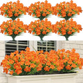 16 Pcs Artificial Fall Flowers for Outdoors, UV Resistant Outdoor Fall Fake by Ruidazon