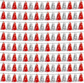 8P Red Silver Foil Fringe Metallic Tassel Streamers Banner Tassel Garland by HYSILLA