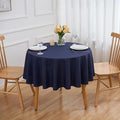 Navy Blue 6 Pack Round 60 Inch Tablecloth, Premium Polyester Table Cloth by TableClothAndTableRunner