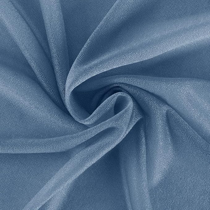 Dusty Blue Fall Elegant Arch Draping Fabric Outdoor 1 Panel 29" × 20Ft Sheer - Image 4