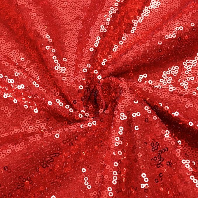 Eternal Beauty Sequin Backdrop Curtains, 2x8 Ft-2 Panels Red Back Drop - Image 7