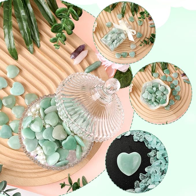 Gerrii 50 Pcs Heart Healing Stone Bulk Quartz Heart Inspirational Stones Gift - Image 5