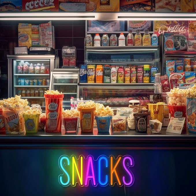 Snacks Neon Sign, Snack Bar Sign - Image 6