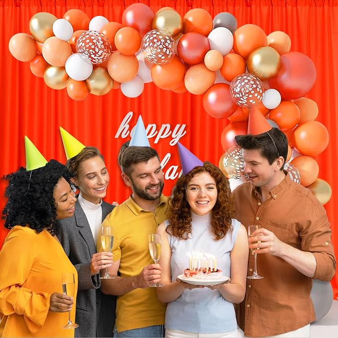 10 x 7 Feet Orange A Backdrop Curtain - Image 5