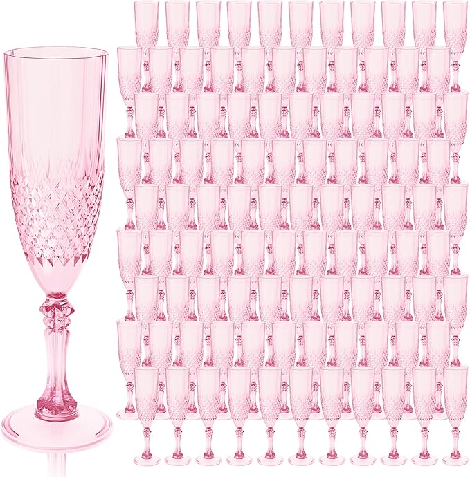 Plastic Champagne Flutes, for Weddings Bachelor Parties Toasting and Events by LEYIQUCHAMPAGNEWINEGLASSES