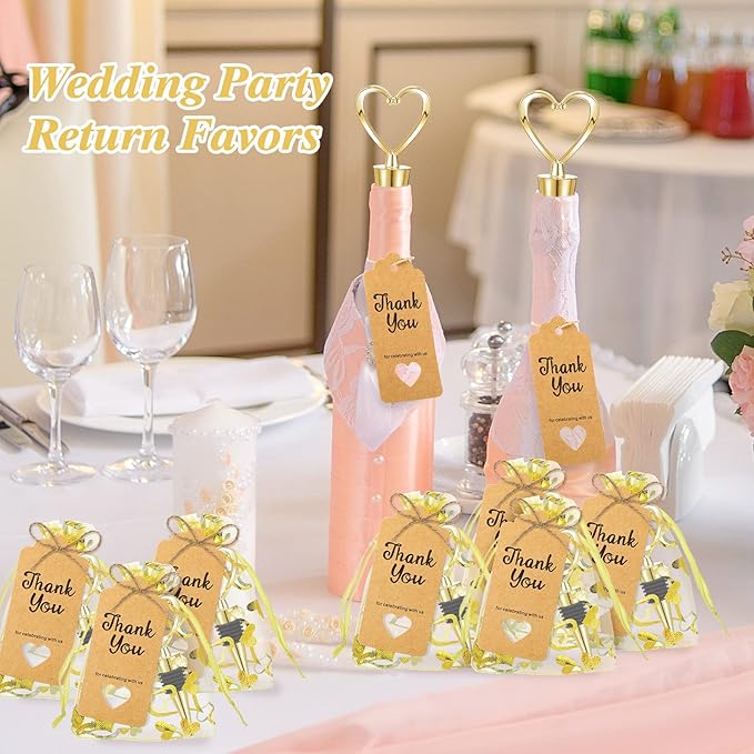 Buryeah 24 Set Wedding Heart Shaped Wine Stopper Party Favors Bulk Beverage - Image 6