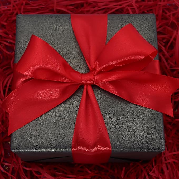Red Solid Satin Ribbon 2 Inch 25 Yards Solid Polyester Fabric Ribbon - Image 2