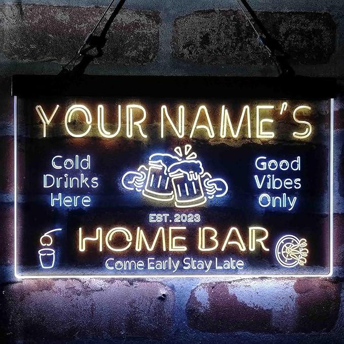 ADVPRO Personalized Your Name Custom Home Bar Beer Established Year Dual Color - Image 2
