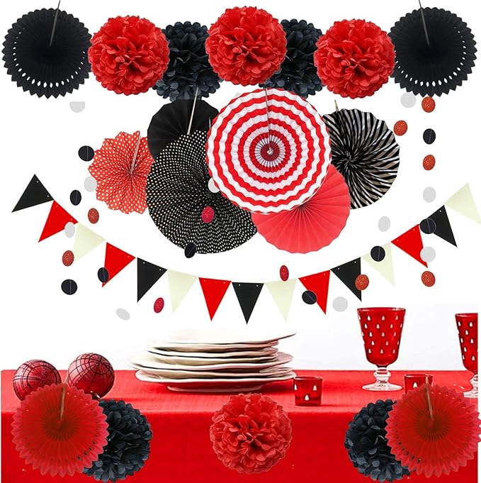 ZERODECO Party Decoration, Garlands String Polka Dot and Triangle Bunting Flags - Image 6