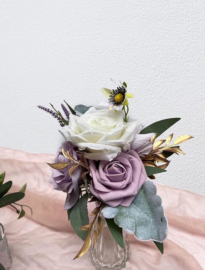 CherishedMoments Set of 6 Assorted Flower Centerpieces Mini Floral Wedding - Image 5