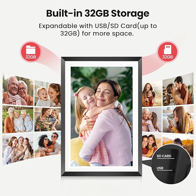 RCA 10.1” WiFi Digital Picture Frame, Electronic Photo Frames 32GB Storage - Image 4