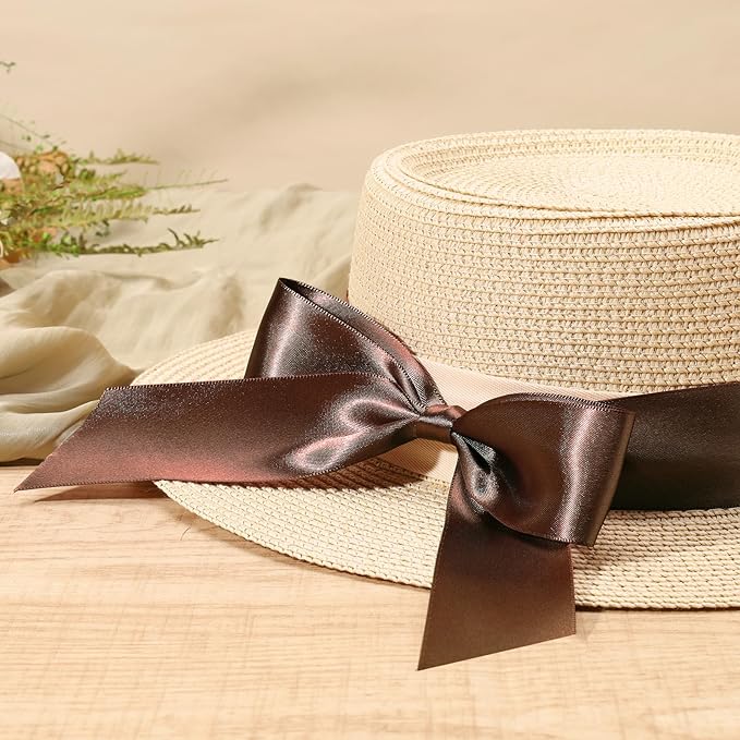 LaRibbons Brown Satin Ribbon 1 1/2 Inch 50 Yards Thin Luxury Double Faced Mocha - Image 3
