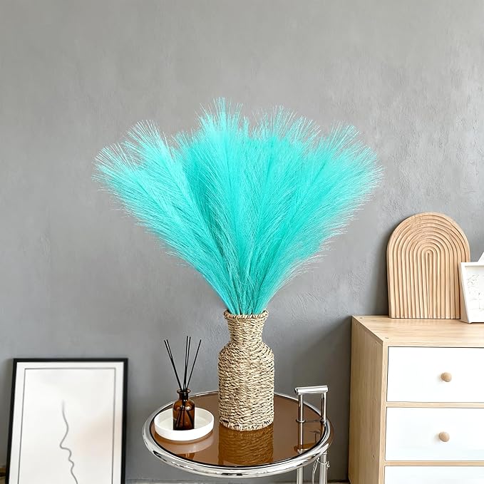 50pcs Faux Pampas Grass, 21.6" Short Artificial Pompous Grass Branches - Image 6