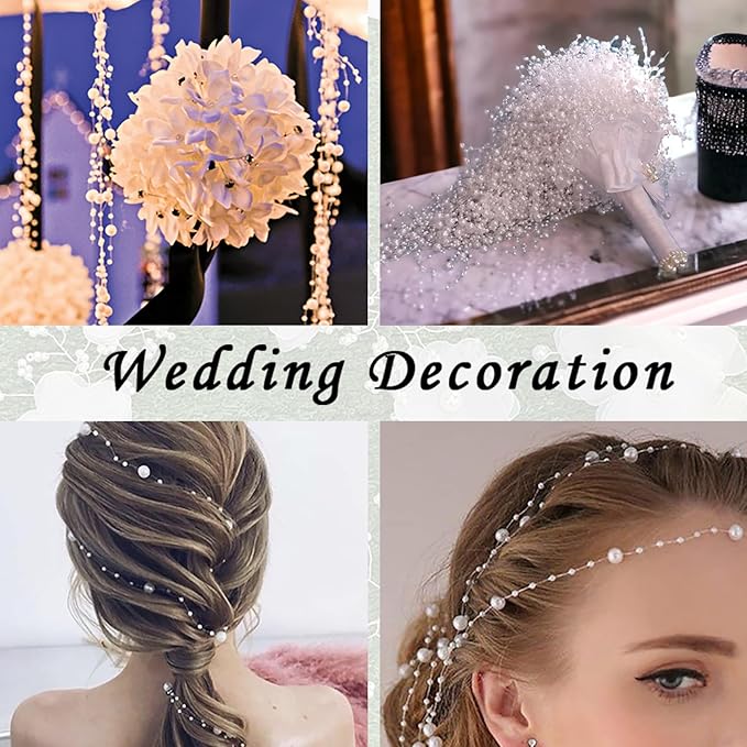 50 PCS Artificial Pearl String Beads - Image 4