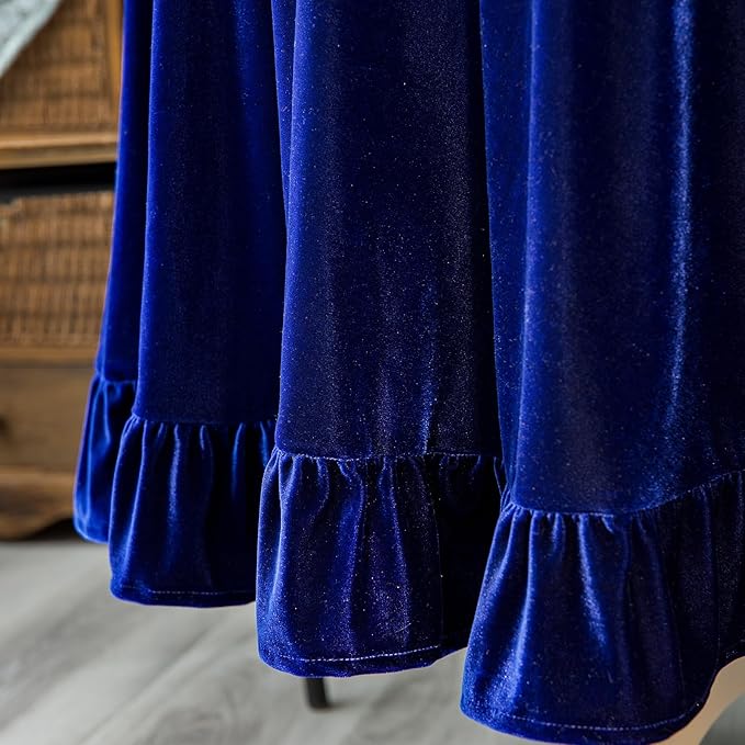 Velvet Tablecloth Luxurious Solid Round Table Cloth, Oblong Retro Farmhouse - Image 4