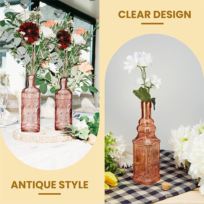 Assorted Reddish Glass Bottles - Image 5