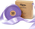 Lavender Satin Ribbon 1-1/2 Inch x 50 Yards Double-Faced Ribbons by Keypan