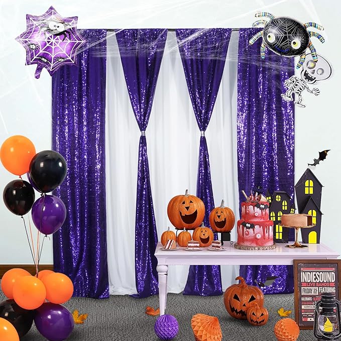 SquarePie Sequin Backdrop Curtain Non-Transparent Sparkly Background - Image 6