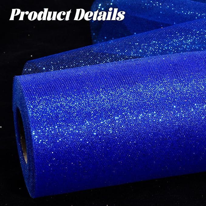 Glitter Tulle Rolls 6” by 50 Yards Sparkle Tulles Fabric Ribbon Sequin Tulle - Image 5