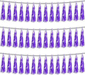 3P Purple Foil Fringe Metallic Tassel Streamers Banner Tassel Garland by HYSILLA