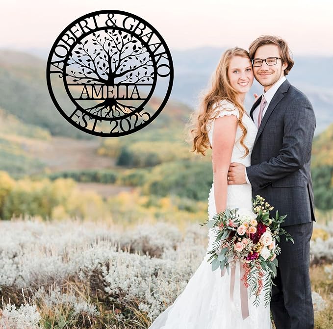 Custom Tree Of Life Metal Signs Wall Art, Personalized Family Last Name Outdoor - Image 4