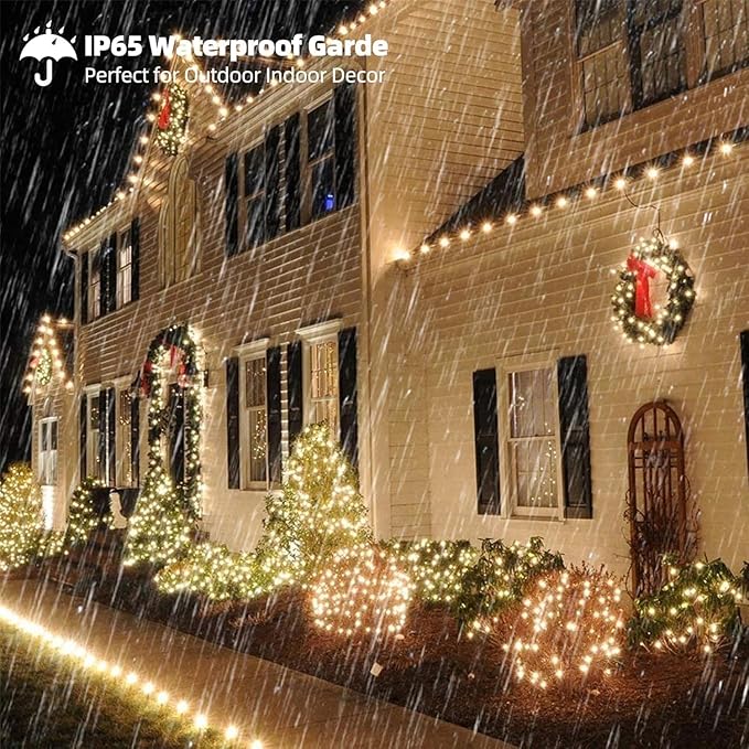 Tcamp 33ft 100LED Battery Operated Christmas Lights Outdoor Indoor, Battery - Image 8