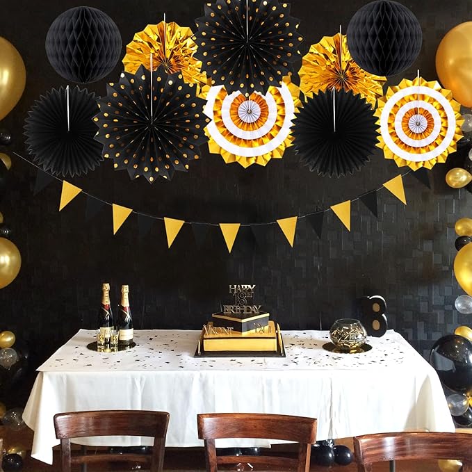 Black-Gold Graduation Party-Decorations - Image 5