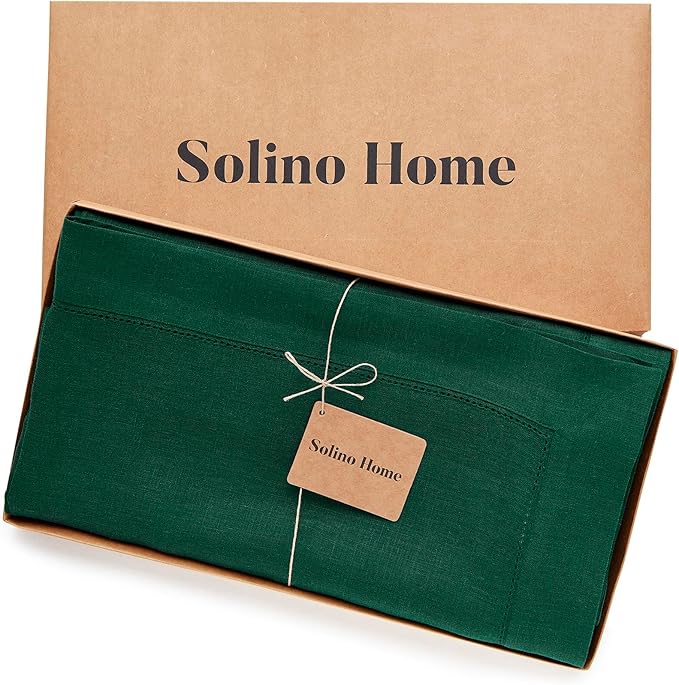 Solino Home Linen Tablecloth for Rectangle Tables 60 x 132 Inch - Image 5