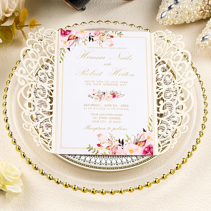 25pcs Personalized Wedding Invitations - Image 2