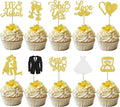 30 Pack Bride to be Cupcake Toppers Glitter Diamond Ring I Do Love Cupcake by YCTHUNFISH