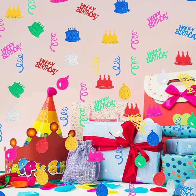3000PCS Happy Birthday Confetti, Colorful Table Confetti, Metallic Foil - Image 4